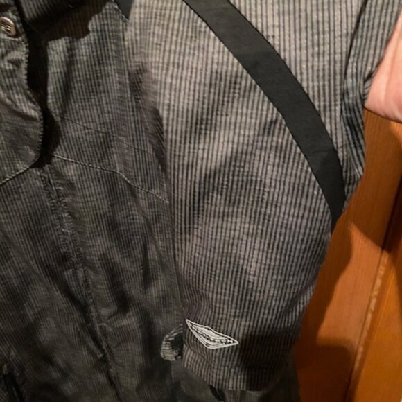 Columbia Gray Striped Women's Sz L Rain Jacket - Picture 5 of 9